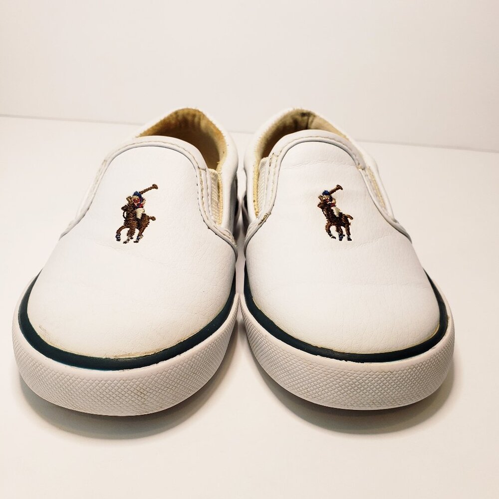 Polo Ralph Lauren Bal Harbour II all white Pony logo sneakers sz 6 toddler